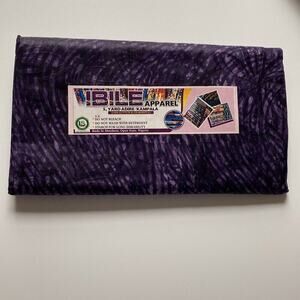 Authentic Adire Tie & Dye African Fabric, Purple Batik, 4.8 Yards, Sky Blue